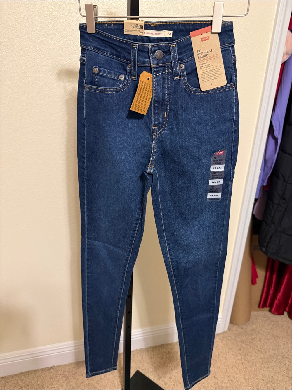Levi's Skinny Jeans in Dark Blue Denim